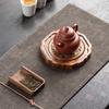 Solid Wood Teapot with Dry Soaking Table Household Tea Pot Lid Bowl Tea Mat Small Water Storage Tea Tray
