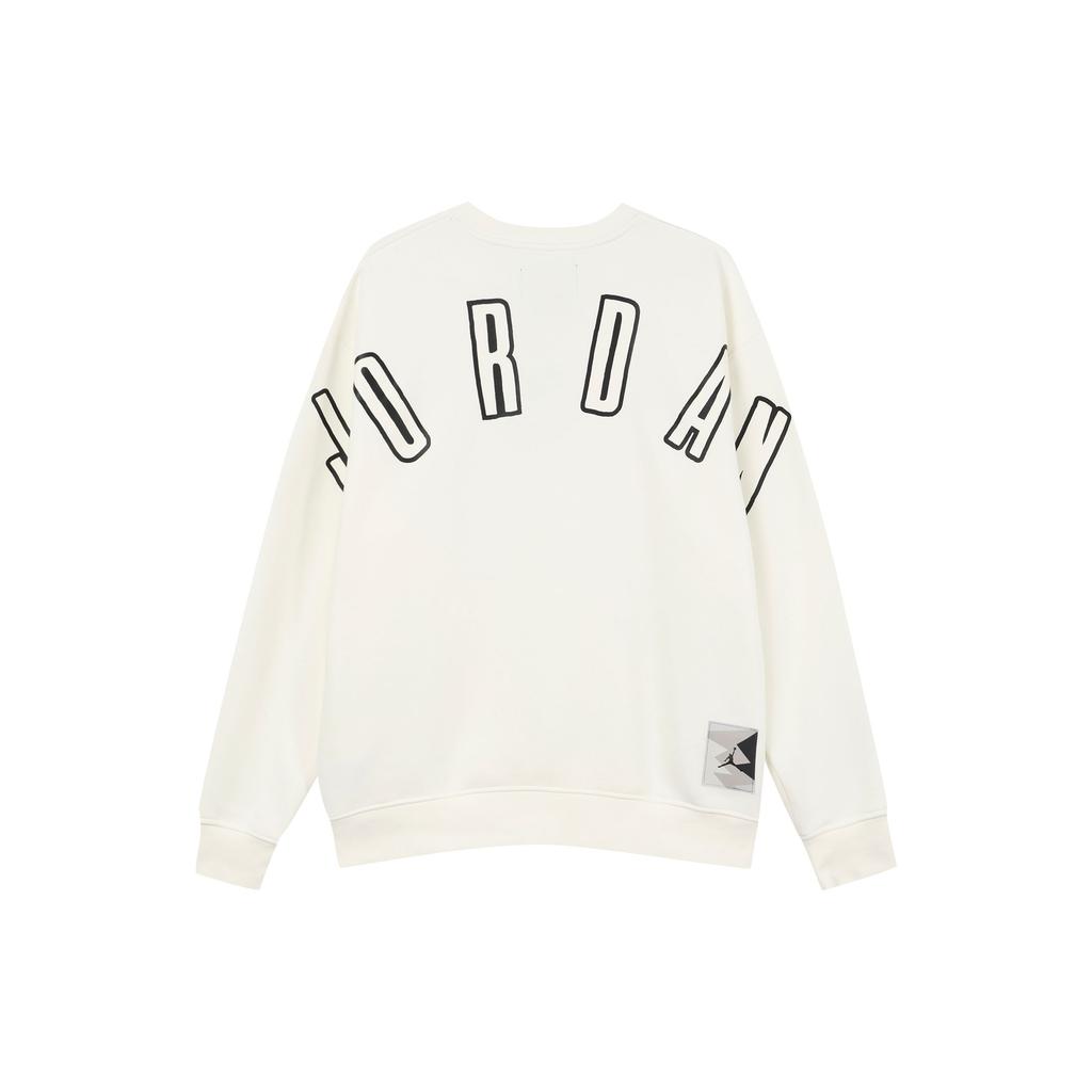 Jordan Flight MVP Print Crew Neck Casual Sport Fleece Sweatshirt Men Sweatshirt White FB7020-133