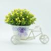 Artificial Flower Rattan Basket Tricycle Desktop Store Showcase Party Home Decor