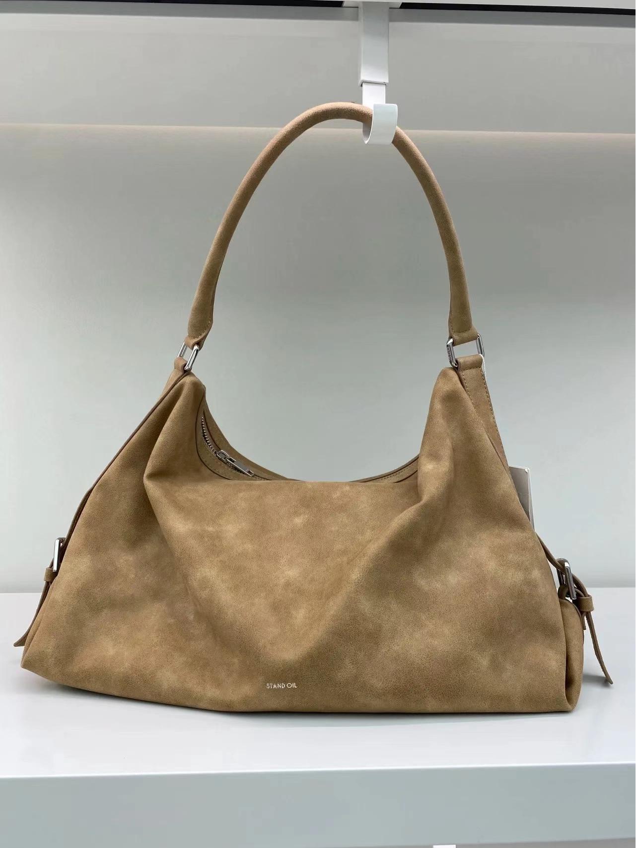 Сумка-хобо Korean Stand Oil — вдохновлена фирменной сумкой через плечо Хо Юн-джин, Хён-а и Ким Соль-хён коричневый