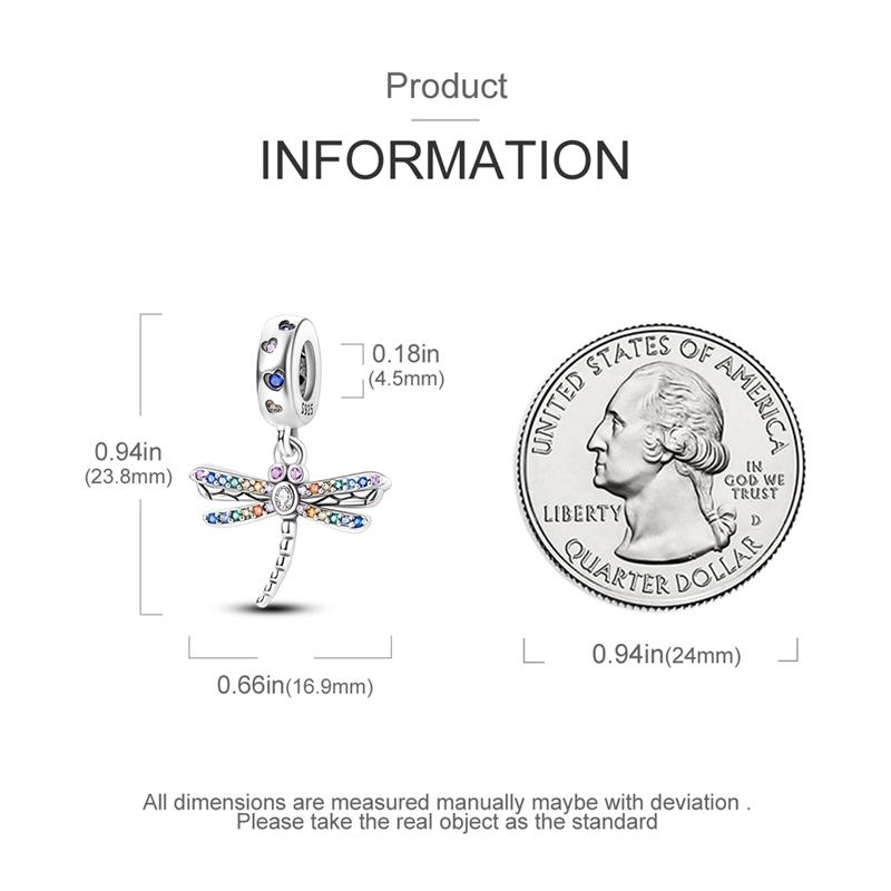 Charms Original Copper Summer Colored Zircon Butterfly Insect Beads Fit Bracelet Women Jewelry Diy Gift Accessory