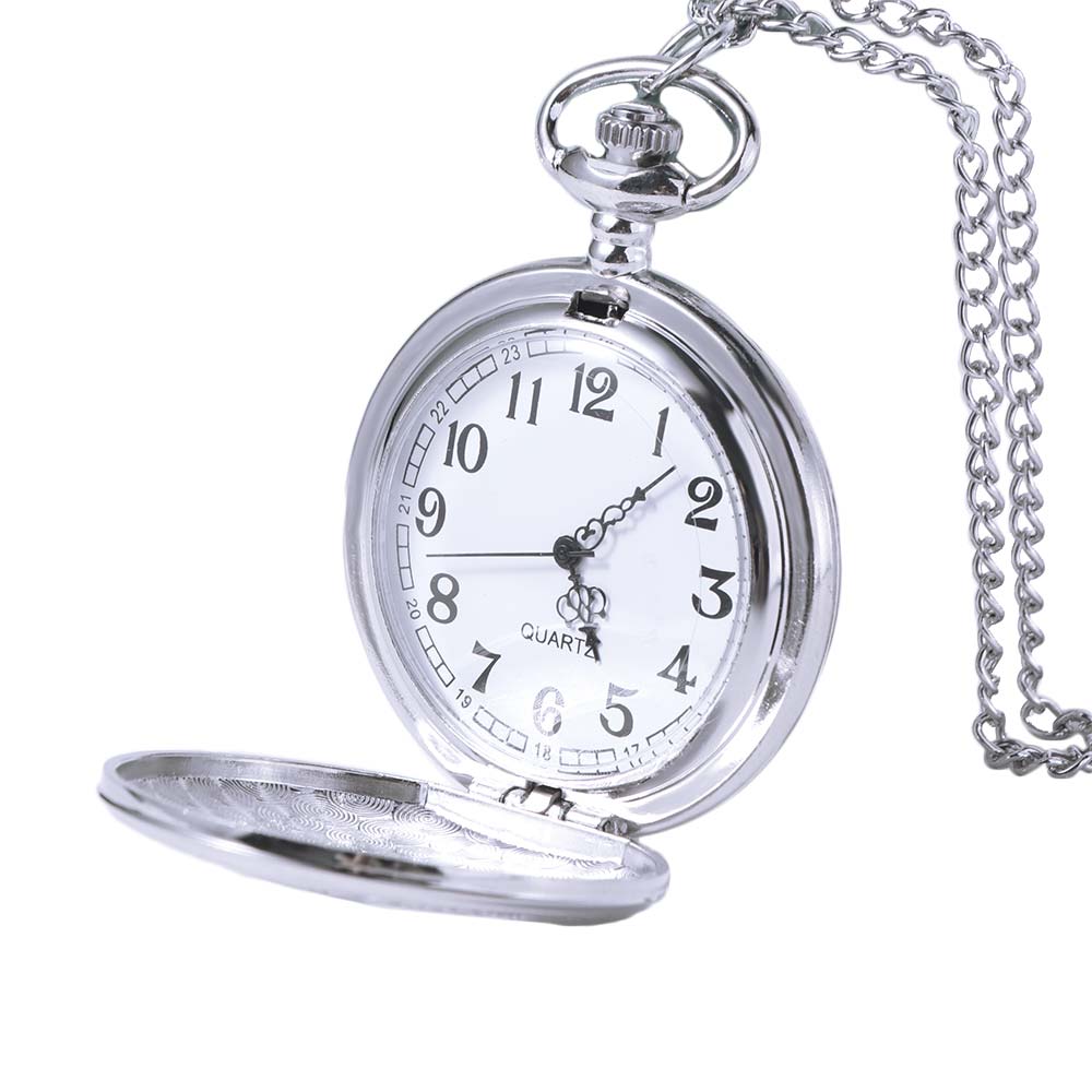 Roman Scale Display Vintage Pocket Watch Quartz Pendant Retro Hanging Watch  Men's Gift