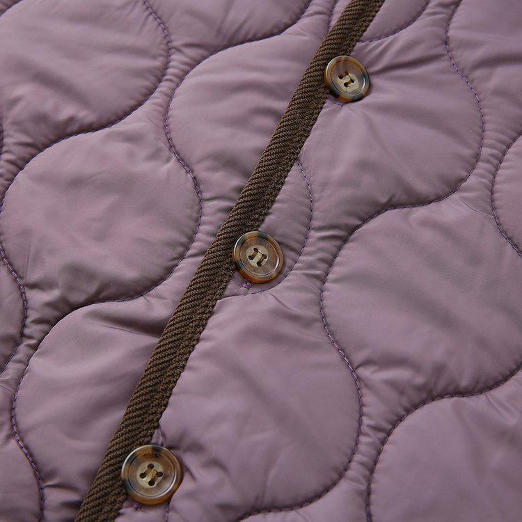 2025 Autumn/Winter Retro Lapel Cotton Jacket - Versatile Quilted Warm Short Coat for Women