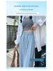 Women's Ice Silk High Waist Tencel Cotton Wide-Leg Pants - Summer Pink, Loose Fit
