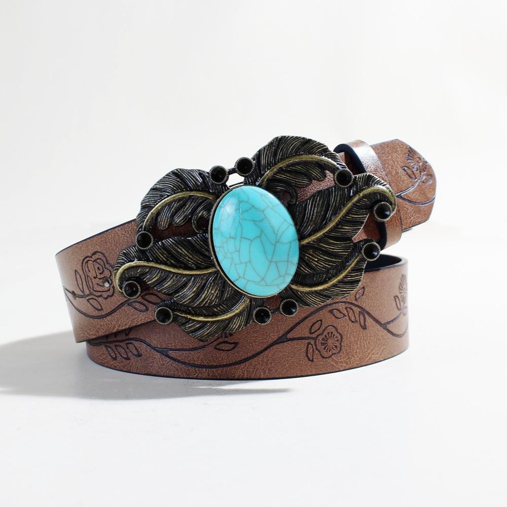 Bohemian Belt Ladies Vintage Pine Bead Personality Court Style Belt Belt
