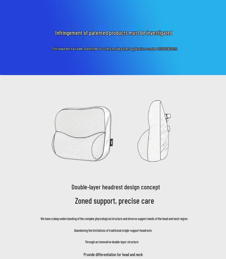 Smart Mobility Car Headrest, Lumbar & Neck Support with Seat Pillow for Porsche, Land Rover & Toyota