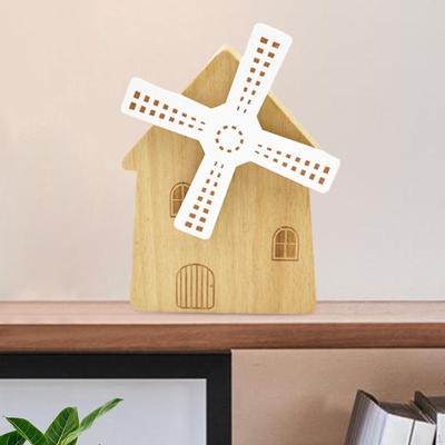 Aufzieh-Spieluhr Holzhaus Windmühle Klein für Kinder Frauen Heimdekoration Schmuckstück Geburtstag