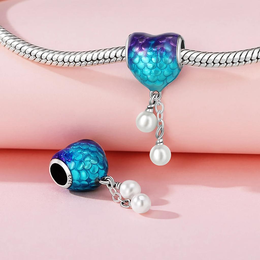 Orginal Copper Sea Shell Turtle Mermaid Charm Bead Charms Compatible With Bracelets Accessories Women Jewellery Making Fine Jewellery Gift