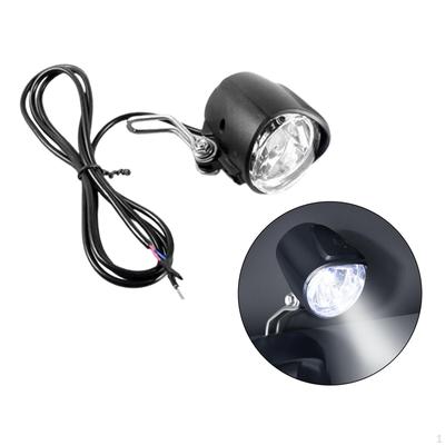 12-80v Light,2 In Headlight Front Lighting Led Lamp with Horn for Electric Bicycle