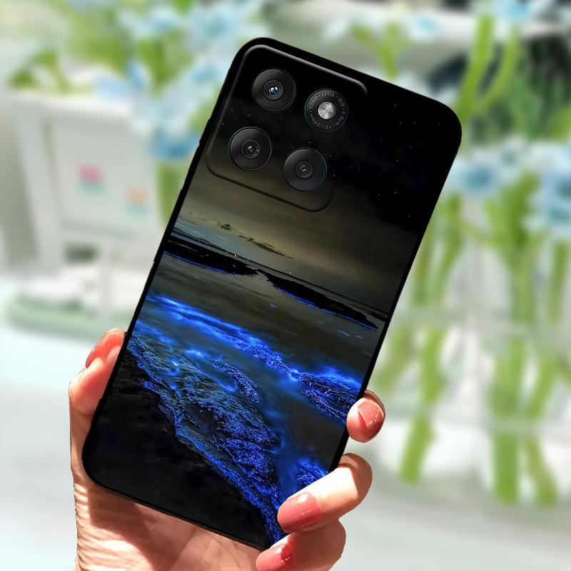 Weiche Hülle für Motorola Edge 60 Fusion Silikon TPU Schwarze Handyhülle für Moto Edge60 Fusion 5G Mode Luxus Stoßfester Bumper