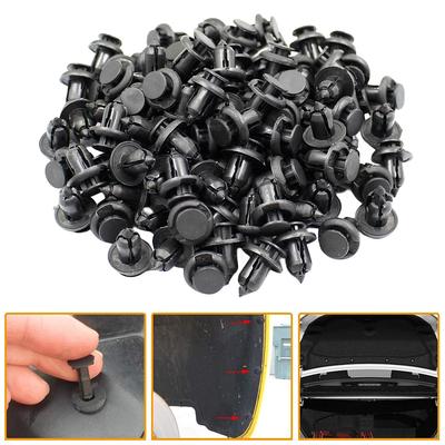 Hood Fender Push Rivets Black Bumper Clip Retainer Screw Plastic Door Panel Fender Liner Retainer Clip Auto Bumper Fender Buckle