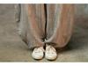 Damen-Retro-Leinenhose mit Batikmuster und weitem Bein im Laternen-Stil