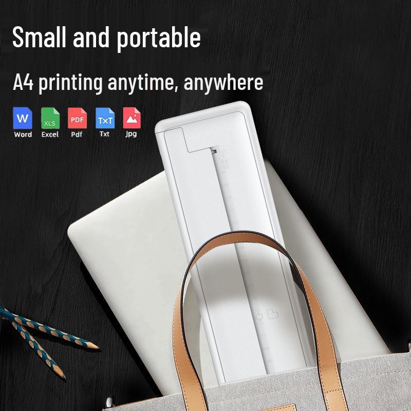 Bluetooth Wireless A4 Portable Inkless Thermal Printer for Home and Office Use