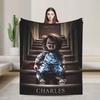 Halloween Movie Horror Chuckys Blankets Horror Movie Flannel Vintage Warm Throw Blankets for Bedspread Spring/Autumn,