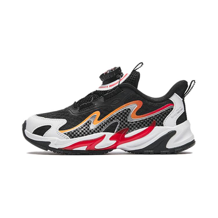 Anta Kids Fabric Fashion Versatile Simple Trendy Non-Slip Wear-Resistant Low-Top Kids Running Shoes Kids sneaker Black White Red 312439921-2