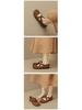 Vintage Round Toe Cross Strap Mary Jane Ballet Flats for Women