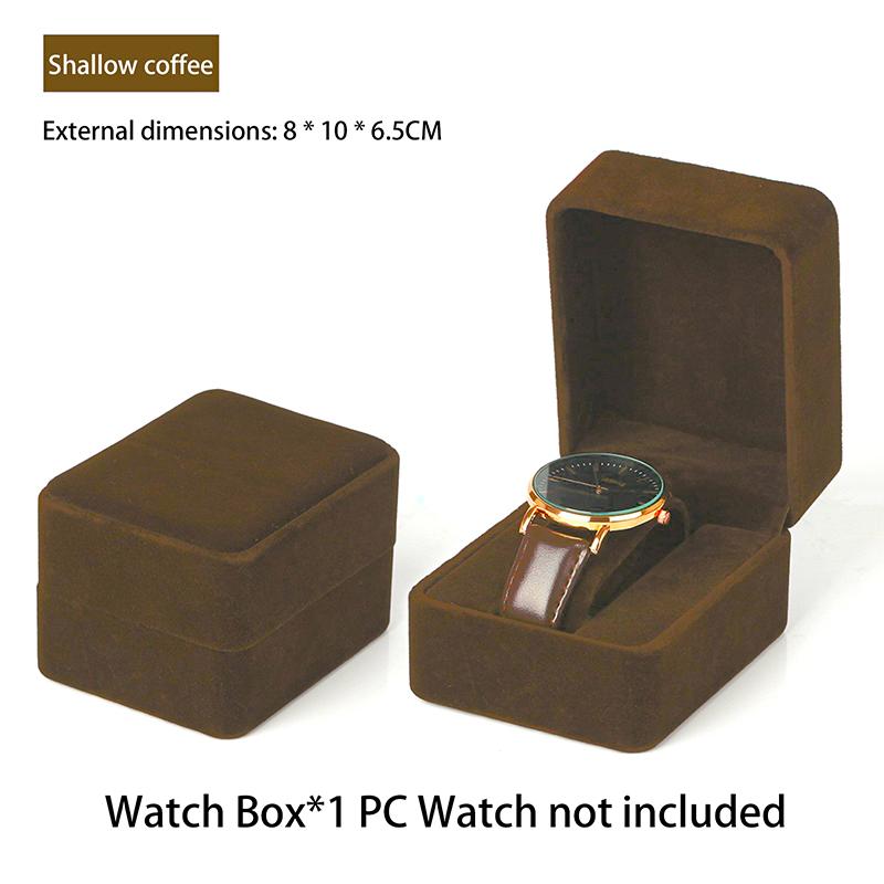 Watch Box Fashion Velvet Round Corner Smartwatch Clock Storage Case Jewelry Accessories Business Packaging Boxes