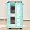 Reborn. J Wheeled Multipurpose Folding Fabric Storage Organizer Basket 90L (Mint)