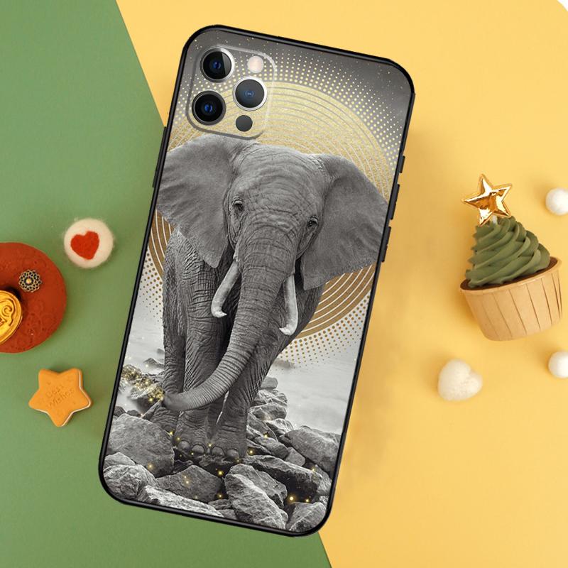 Elephants Colored Case For iPhone 13 12 Mini 11 14 16 15 Pro Max 7 8 Plus X XR XS Max Back Cover
