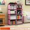 Large Combination Bookshelf: Floor-Standing Storage Rack with Desktop Steel Pipe Shelves for Kids