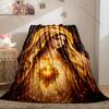 1PC Our Lady of the Golden Heart Print Blanket Warm Soft Fluffy Kids and Adult Sofa Bed Throw Blanket Outdoor Travel Camping RV