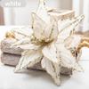 New 1-4PCS Christmas Flower Glitter Artificial Poinsettia Artificial Xmas Tree Decor for Home Party Decor New Year's Ornaments