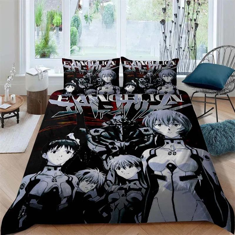 New NEON GENESIS EVANGELION Anime Quilt Covers Bedding Dormitory Sheets 2/3-piece Bedding Set