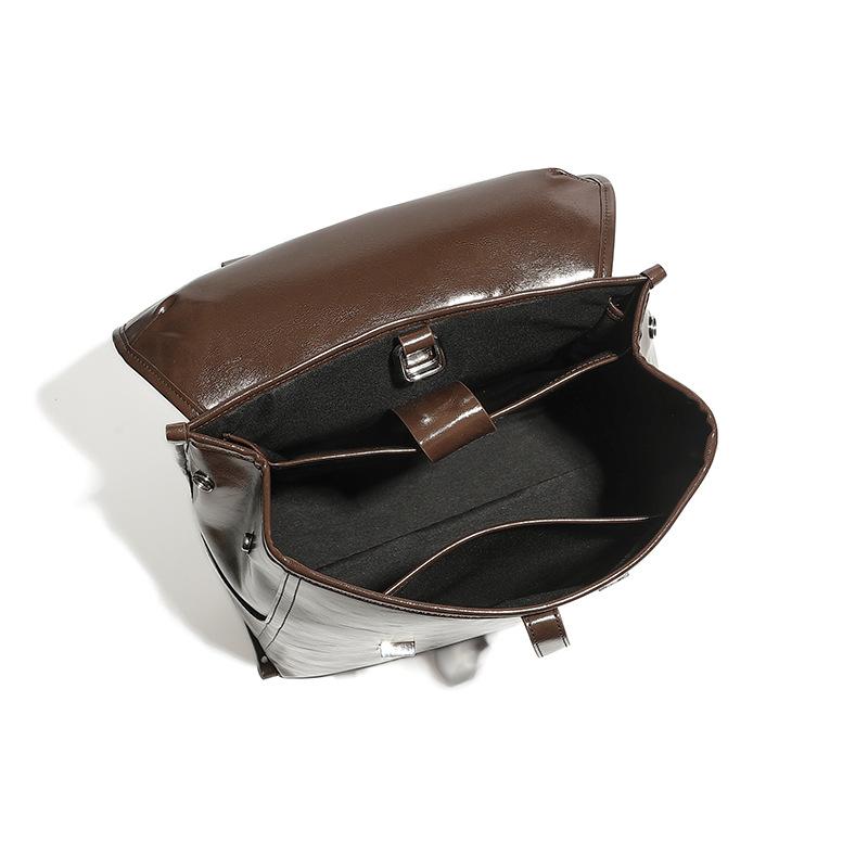 Genuine Leather Neutral Casual Handbag Fashionable Large Capacity Business Computer Backpack Cowhide Women's Bag