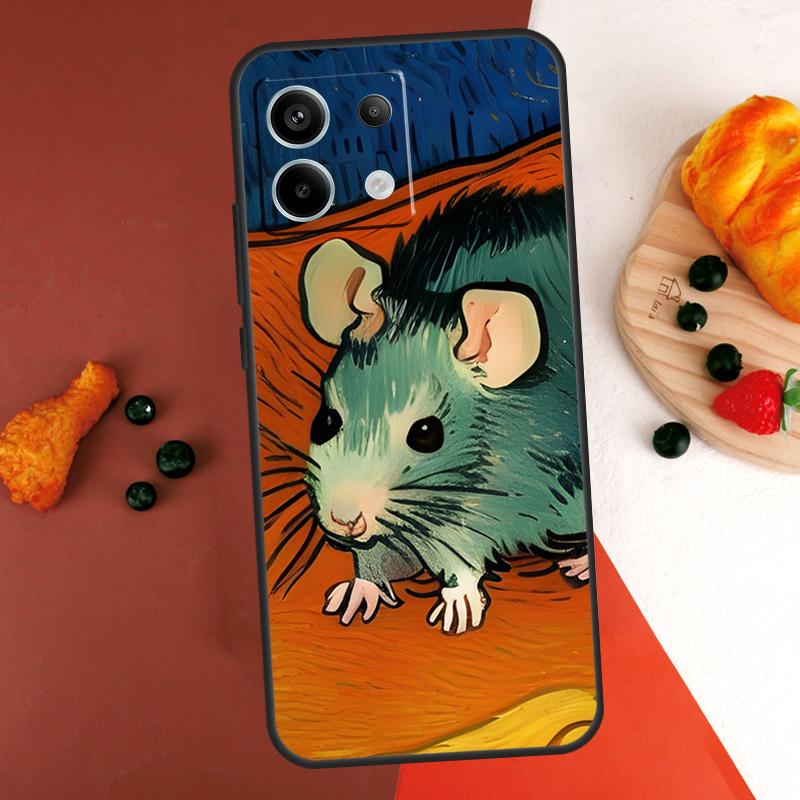 Cute Rattie Rats Case For Xiaomi Redmi Note 13 14 Pro 9 10 11 12 Pro 10S 11S 12S Redmi 13C 10C 12C 14C Coque