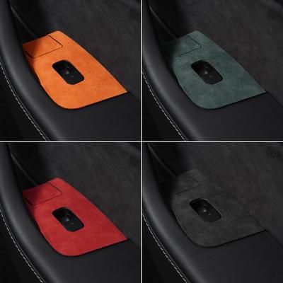 For Tesla Model 3 Model Y 2019-2025 Made of Alcantara Window Lifter Panel Trim Protector Sticker Car Interior Tuning Accessories