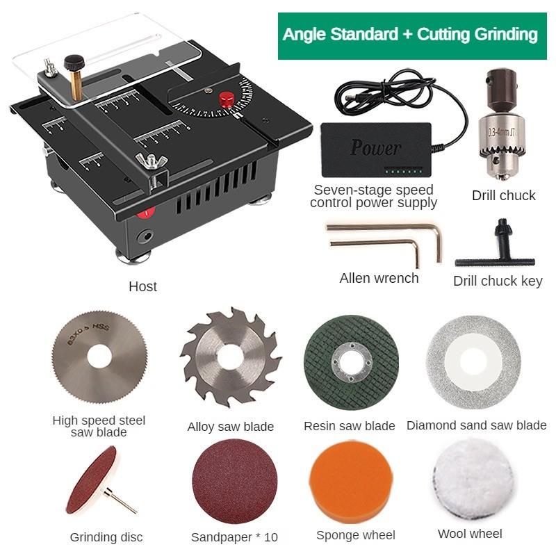 

100W Household Small Desktop Saw DIY Woodworking Acrylic Precision Model Electric Saw Multifunctional Cutting Machine Set 3