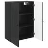 Wall Mounted Cabinet Black 66 x 34.5 x 90 cm Engineered Wood