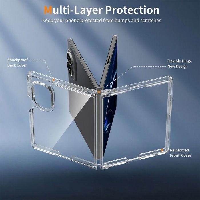 Etui do Samsung Galaxy Z Fold 8, Twarda Ochrona Antywstrząsowa Odporna na Zarysowania - 2 Szkła Hartowane