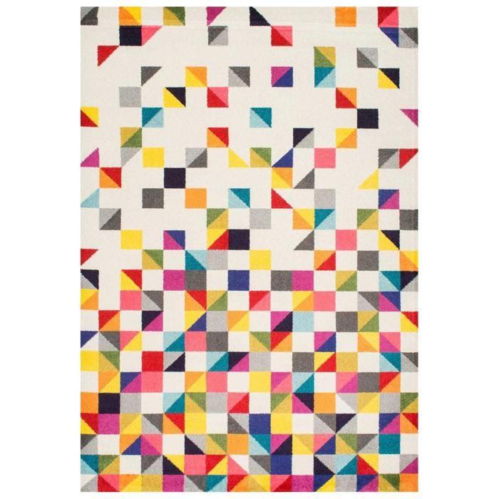 Tapis moderne - 120x170 cm - DETRU BOUTIK Multicolore - Polypropylène - UN AMOUR DE TAPIS