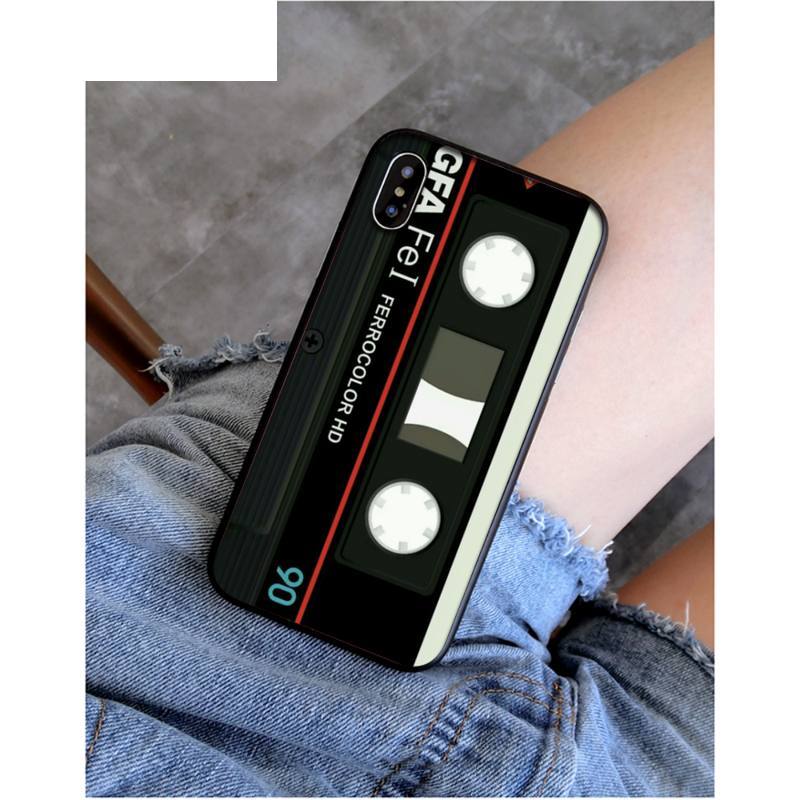 Mixtape Vintage Magnetic Tape Cassette Audio Tape Phone Case for Iphone 11 12 13 Pro Max X XS MAX 6 6s 7 8 Plus 5 5S 5SE XR SE2020