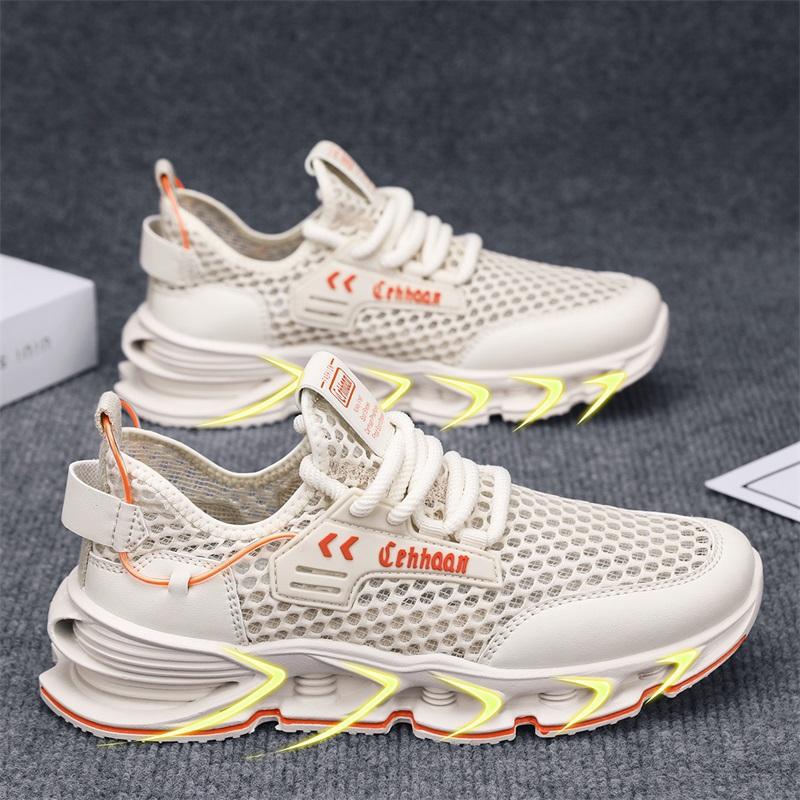 

New men s shoes mesh comfortable trend sports shoes men s youth fashion leisure travel student casual shoes 39 бежевий