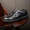 Leder Herrenschuhe Business Casual Schuhe Schwarz Große Größe Weiche Sohle Schnürschuhe Herren Low-Top Big Head Lederschuhe Tide