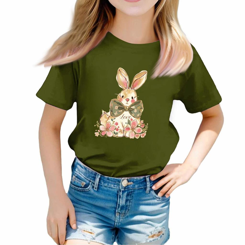 Kleinkind Mädchen Jungen T-Shirts Kinder Top Jungen und Mädchen Bedrucktes Kurzarm T-Shirt