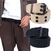 Woven Men's Belt Double Row Woven Belts Fashion Double Row Buckle Belt Jeans Wear