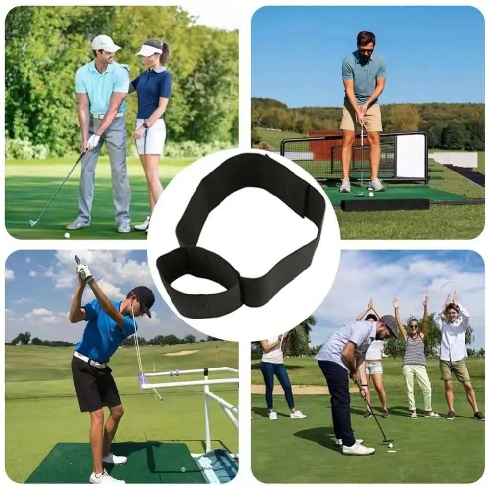 Elastic Golf Swing Training Arm Band Foldable Golf Swing Training Aid For Beginners