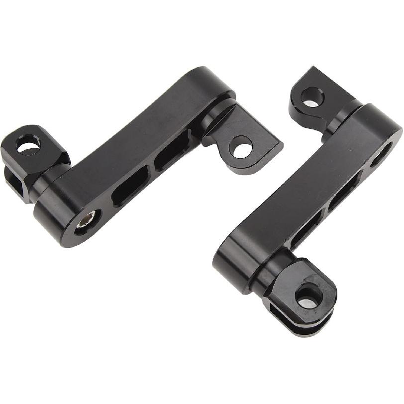 Motorcycle Foot Peg Adjustable Passenger Footpegs Highway Bracket, 360° Rotating Foot Peg Extensions Passenger Highway Peg Clamp Bracket, Sturdy