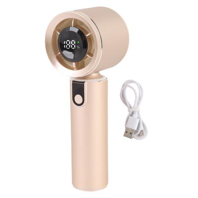 Handheld Travel Fan Colorful Ambiance Lights High Speed Low Noise Portable Handheld Fan for Outdoor Cycling