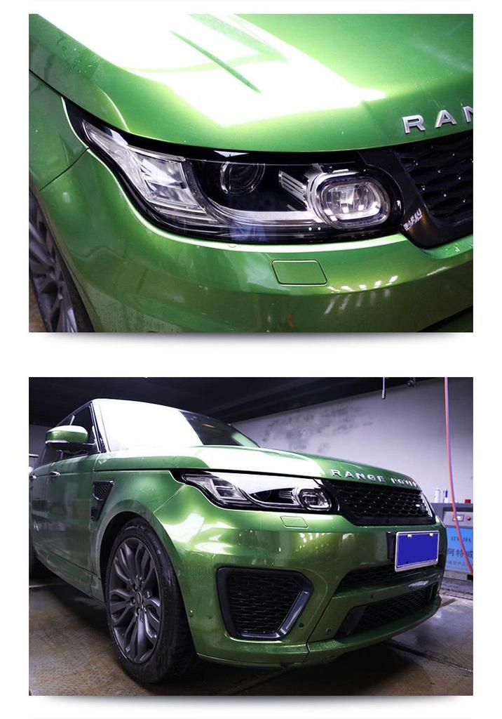 Smoked Headlight Film for 2017-2026 Land Rover Range Rover Velar - Executive Light-Controlled Transparent TPU.