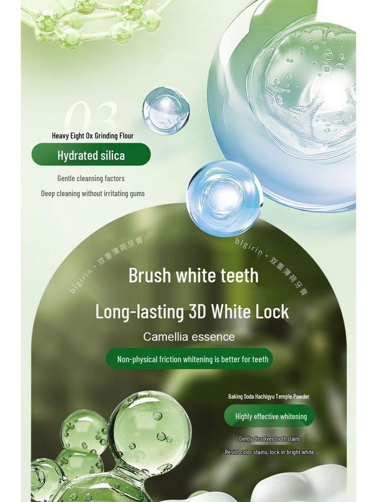 Baili Giant Double Mint Whitening Toothpaste: Fights Yellowing & Bad Breath with Baking Soda