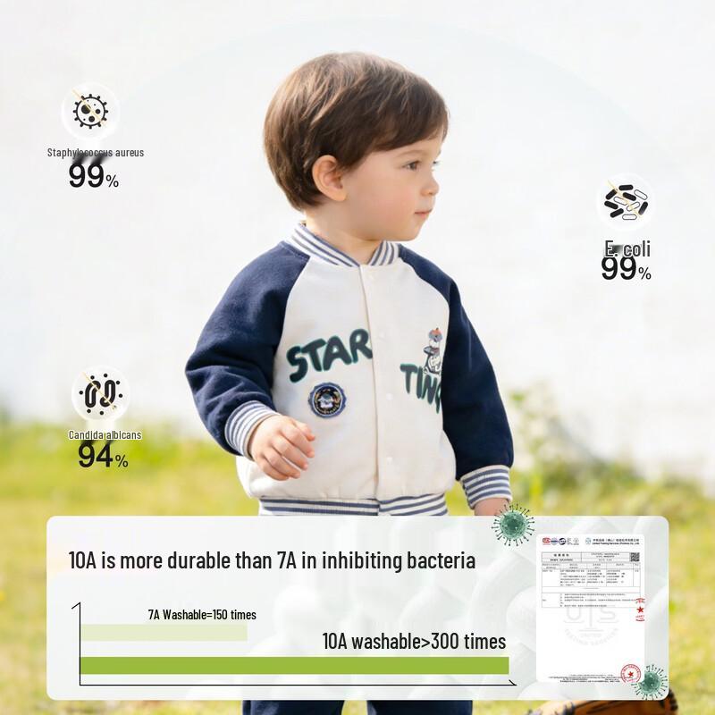Kids' Pure Cotton Baseball Jacket