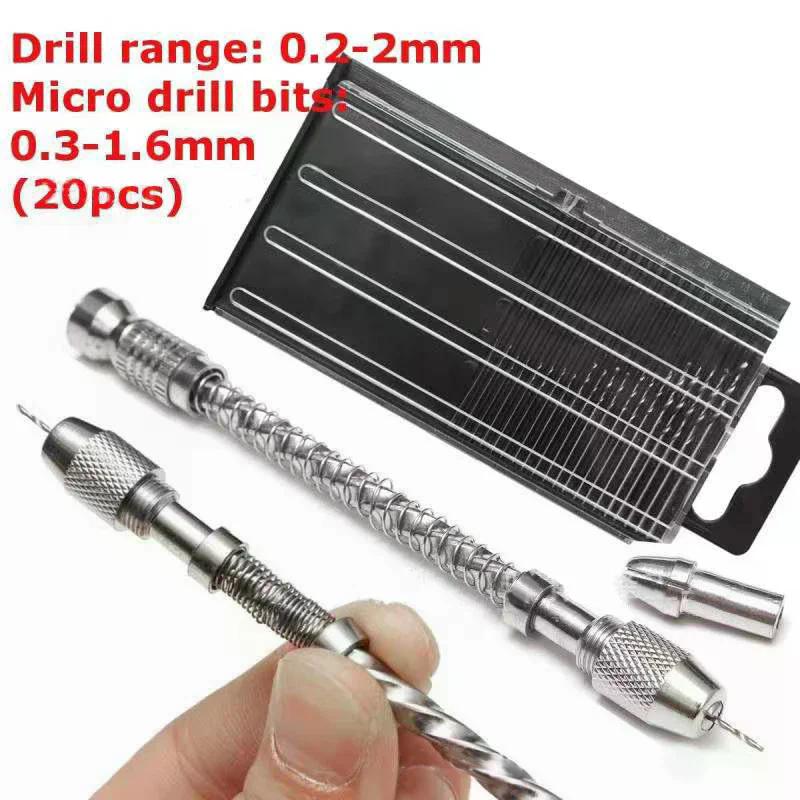 20/25 Stück Holzbearbeitung Kunststoff PVC Leiterplatte Mikrobohrwerkzeug Vollschliff Mini Spiralbohrer 0,3-1,6mm/0,5-3,0mm Satz