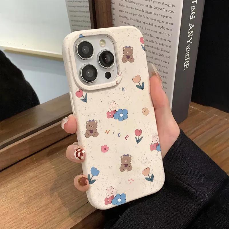 

Цветочный чехол для iPhone с кроликом: Совместим с iPhone 11, 12 Pro Max, 13, 14. Милый, Мягкий, Ударопрочный Дизайн. iPhone 12 Pro Max