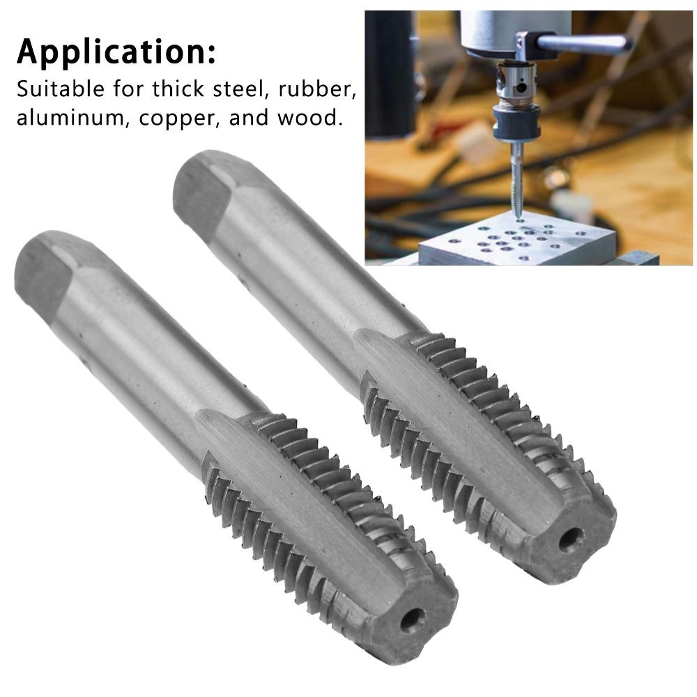 2PCS Engraved Size Marking Hand Tap M18 x 2.5mm / M20 x 2.5mm Straight Flute Tap  Automotive Repair