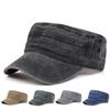 Classic Retro Men's Washed Cotton Baseball Cap Adjustable Flat Top Caps Winter Military Caps Wild Hats Trucker Hat