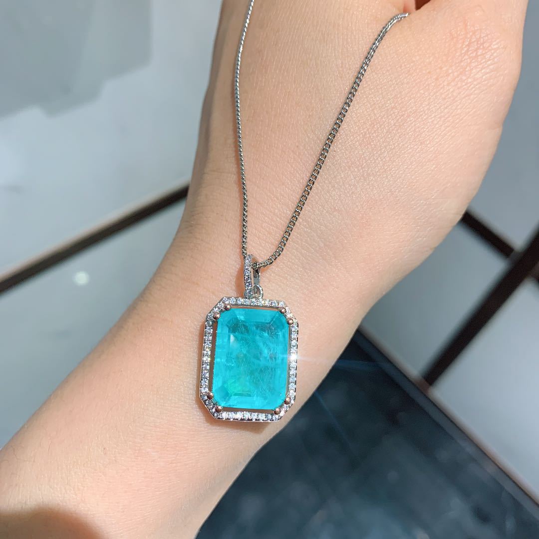 

Ювелирные изделия Имитация Изумрудного Цвета Подвеска-Сокровище Ретро Микро-Инкрустация Цирконами Подвеска для Ожерелья